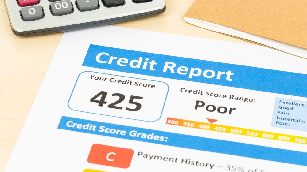 How bad credit comes from a poor credit history and low credit scores.